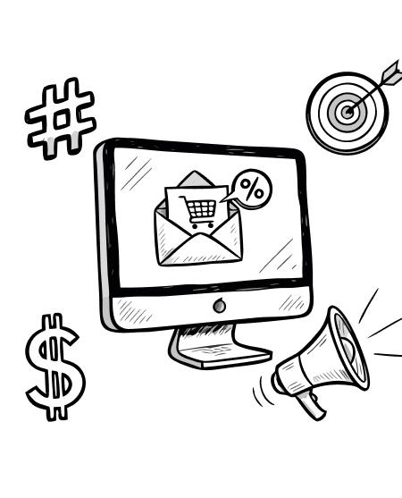 Illustration representing digital marketing campaign management