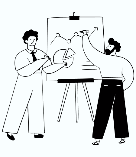 Illustration representing design sprint facilitation and team alignment
